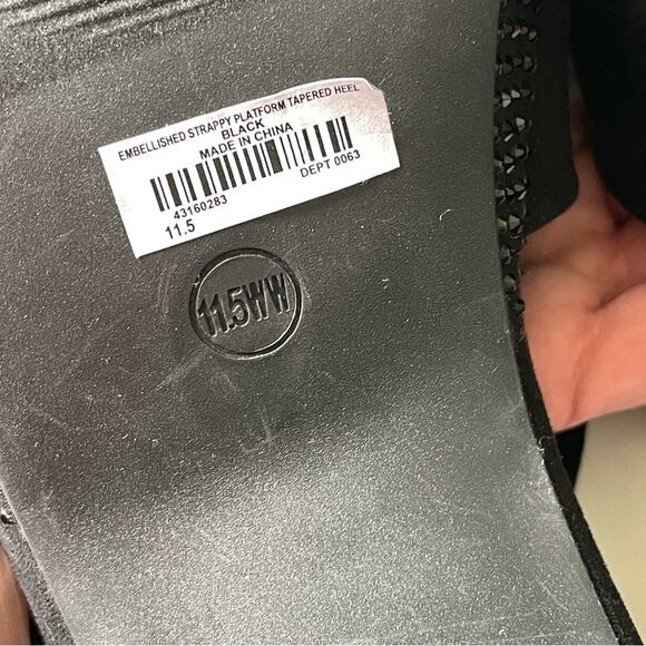 NEW Torrid Black Embellished Wrap Platform Heel - Picture 10 of 10